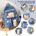 New Cute Nylon Backpack Suitable for Young Girls, Female Students, and Ladies, Multi-Pocket Student Backpack