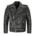 Men's Slim-Fit PU Leather Jacket – Classic Motorcycle Coat