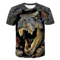 Kids Dinosaur T-Shirt – Fun Cartoon Cotton Tee (3–14 Years)