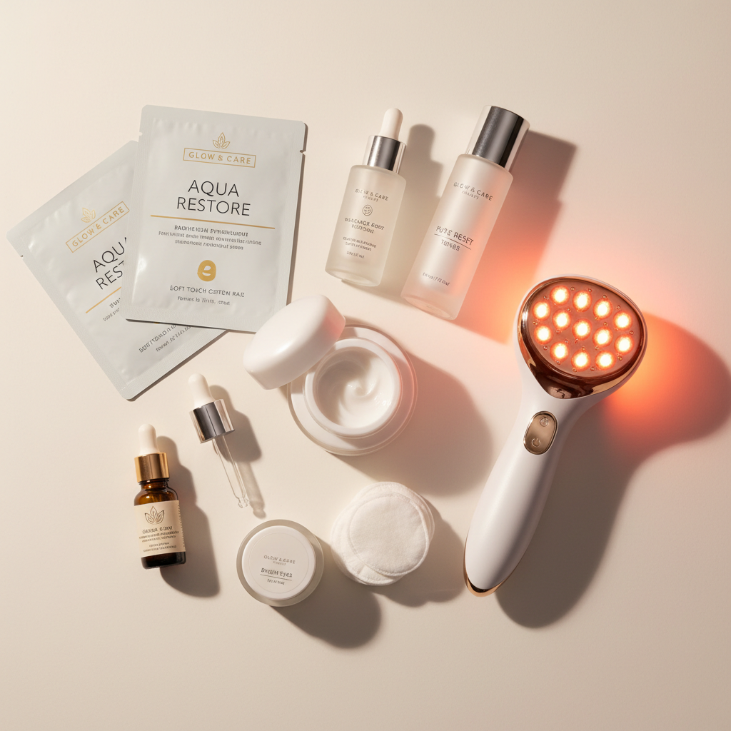 Glow and Care - Creams and Electric LED Face Massager